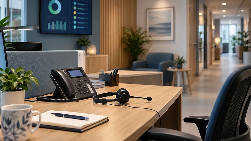 Teleassistance response station with headset and telephone